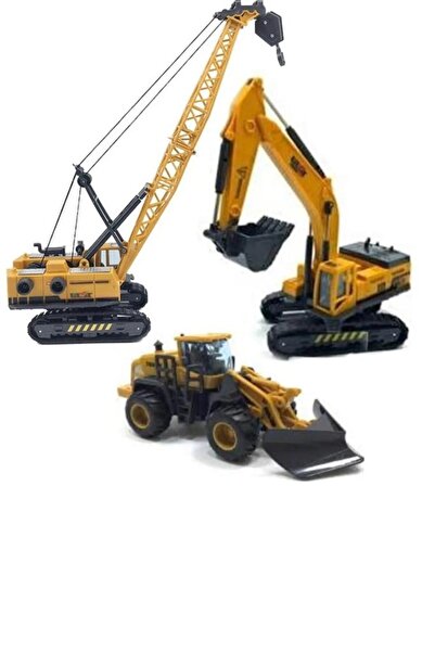 Shem İş Makinaları 3'lü Set Dozer Vinç Excavatör