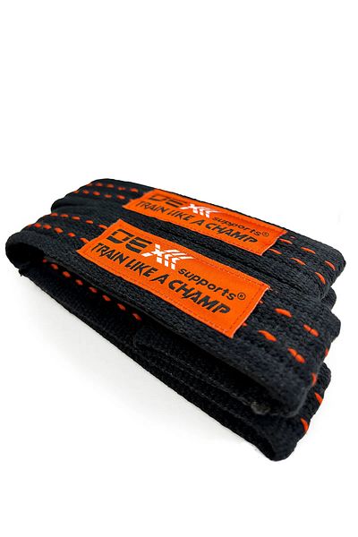 Dex Supports Lasting Energy Weight Lifting Strap Fitness Strap Athlete Strap Lifting Straps Pro Orange