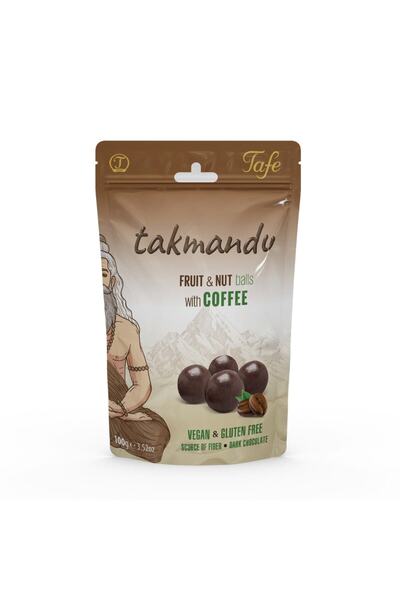 TAFE Takmandu Vegan Bitter Çikolata Kaplı Kahveli Hurma Topları 100g