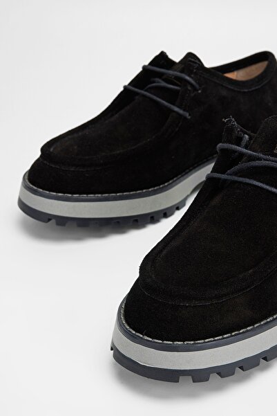 Valmenti Ежедневни дамски черни велурени обувки от естествена кожа