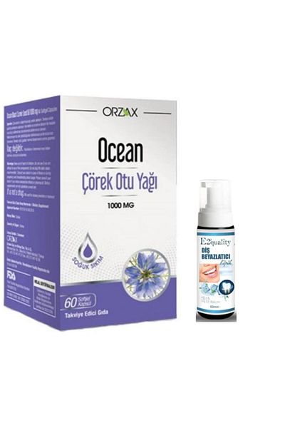 Ocean OrzaxOceanBlack Cumin Oil - 60 Capsules Whitening Foam Gift
