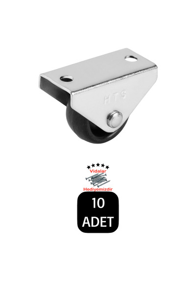 BlackBird Home Sabit 28'lik Masa Dolap Sehpa Raf Mobilya Tekeri 10 Adet