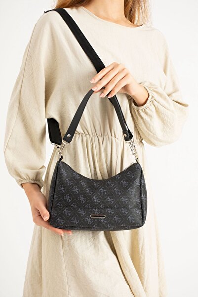 ESTUTE Γυναικεία τσάντα μακριά με λουράκι με σχέδιο μπαγκέτα