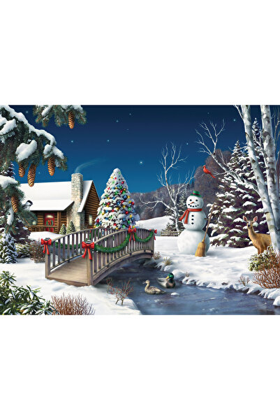 pixartsanat Kış Evi PixArt Sanat Elmas Mozaik Tablo Diamond Türkiye 60*50