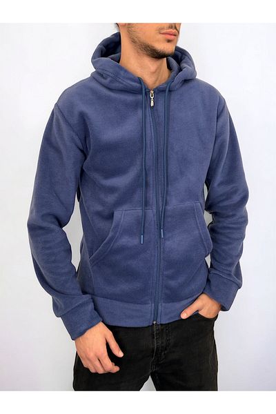 parypary Men's Fleece Sweatshirt - Hooded and Full Zippered Sports Hoodie