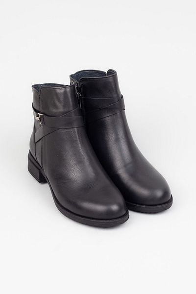 Adım Adım Women's Genuine Leather Non-Slip Sole Daily Black Boots