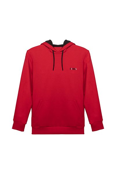 FORMO Men's Crew Neck Embroidered Hooded Sweat