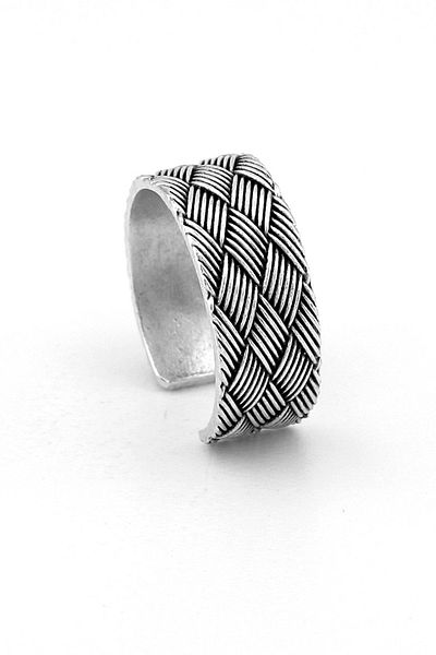 Solfera Rope Braid Pattern Brass Adjustable Men's Ring RG041