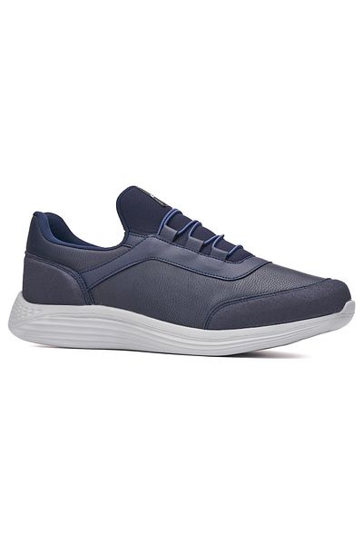 İmerShoes Pantofi de bărbați albastru bleumarin - mărime mare, șireturi din cauciuc, comozi și flexibili 110c