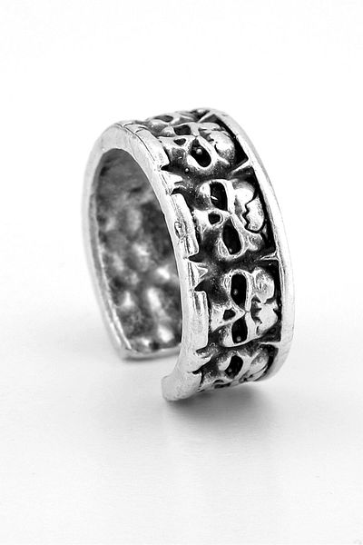 Solfera Gothic Skulls Brass Adjustable Men's Ring RG056