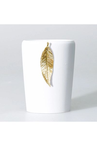 Selim Θήκη οδοντόβουρτσας Leaf Λευκό Χρυσό