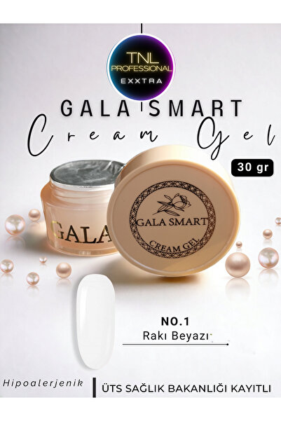 gala smart Protez Tırnak Jeli No: 01 Cream Gel Yoğun Kıvam 30 gr Jel Tamir Jeli