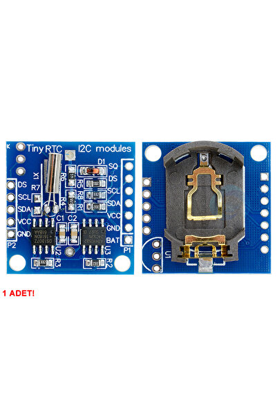 ROBİZ DS1307 RTC IIC Zaman Modül Gerçek Zaman Saat I2C 24C32 Eeprom Saniye Da...