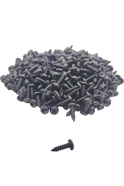 yıldırım nalbur MERCİMEK BAŞLI AĞAÇ VİDASI 500 ADET MİNİ SİYAH RENK HOBİ VİDA KÜÇÜK BOY AHŞAP VİDASI TOP BAŞLI