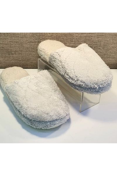 Chirpy Papuci de casă de pluș pentru femei Red Play T002, gri