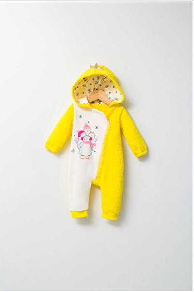 Esterella kız bebek kapüşonlu tulum/tül fırfır detaylı kapitone tulum/kadife ...