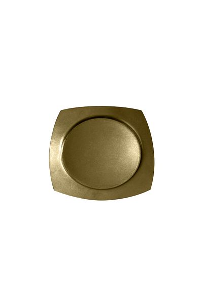 Narin Yellow Retro Titan Square Plate