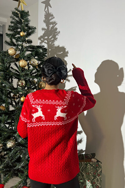 Seda Yalçın Atelier Red Crew Neck Knit Sweater