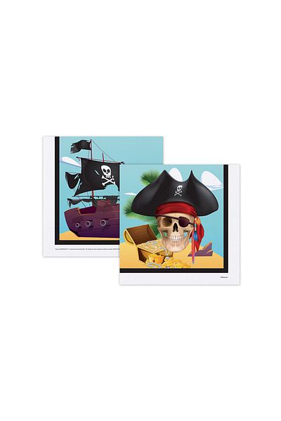kidspartim Πειρατικό Χαρτοπετσέτα 33x33 16 Τεμάχια