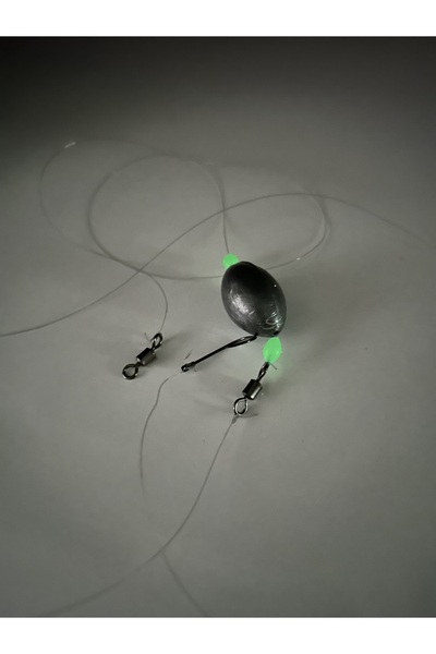 Genel Markalar 1 Adet Glowlu Tek Iğneli 30 gram Gezer Kurşunlu Hazır Olta Iğnesi Kıyı