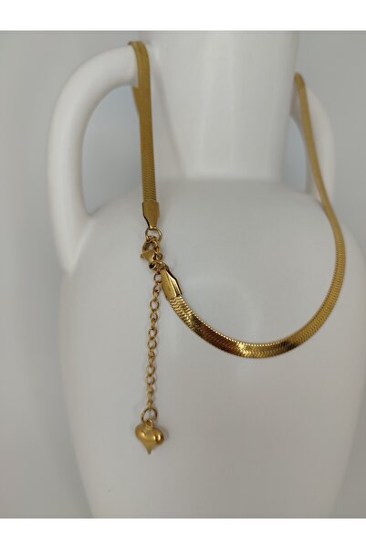 Romea İtalyan Zincir Çelik Kolye Altın Rengi