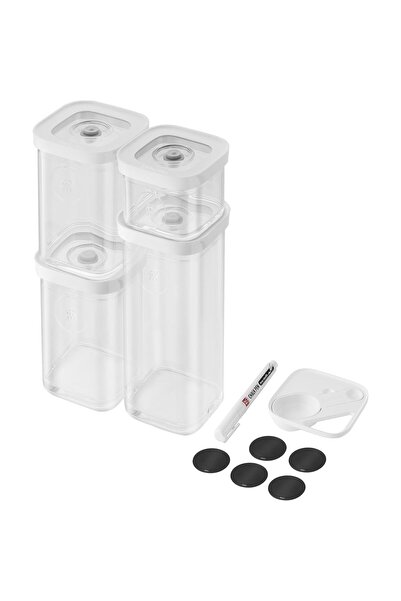ZWILLING Fresh & Save Cube Saklama Kabı Seti, S / 6-Parça, Şeffaf-Beyaz