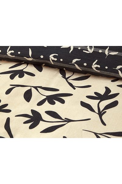 English Home Vinette Digital Printed Soft Cotton King Size Duvet Cover Set 240x220 Cm Beige