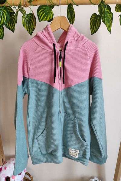 DFN POLAR HOODED ZIPPERED TRACKSUIT TOP