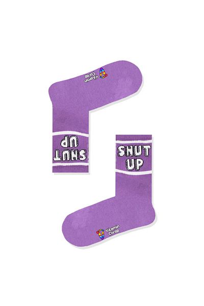 Vitamin Çorap Shut Up Purple Αθλητικές Κάλτσες