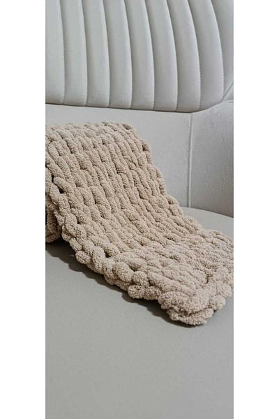 Moda Biçer Plush Knitted Scarf Shawl