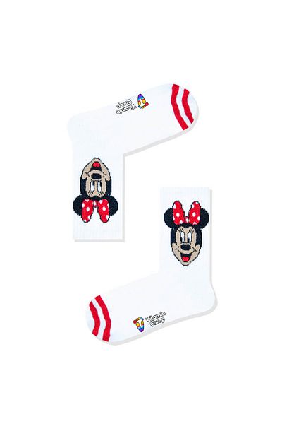Vitamin Çorap Бели спортни чорапи Mini Mouse