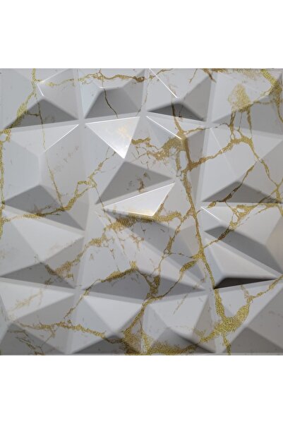 Duvarım لوحة حائط PVC منقوشة رخامية ثلاثية الأبعاد كهرمان (50-50 سم 4 قطع - 1...