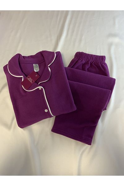 MH Moony Homewears Делукс пижама от лилав термичен полар от 2 части