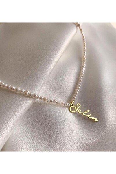 Wind Silver 925 Ayar Gümüş Isimli Inci Kolye