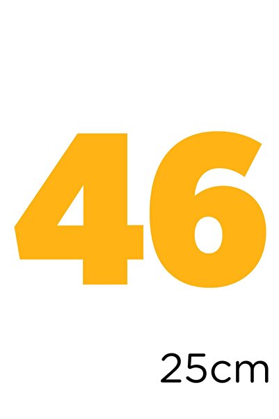 MIGNATIS ملصق ملصقات أرقام جريئة رقم 46، 25 سم - أصفر