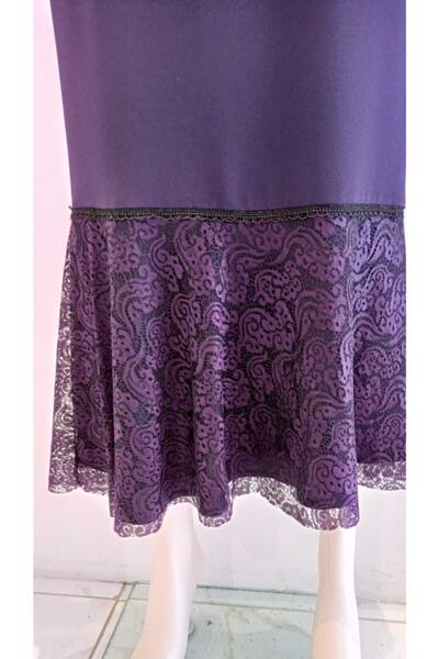 Kayra Etek Uçları Güpürlü Kalem Elbise