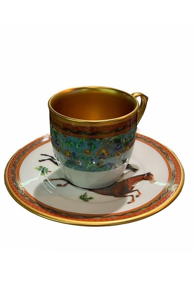 ARTER Home Horse Patterned 6-Piece Coffee Cup Set