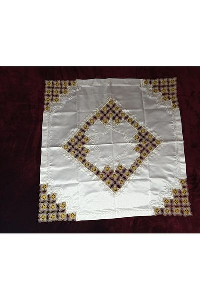 arzumçeyiz 8 CORNERED HANDWORKED NEEDLEY POINT BOX 100 * 100 CM SIZE