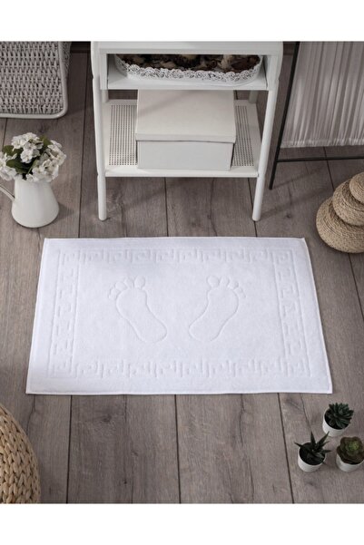 İzgi Concept Cotton Bath Mat Foot Towel 50x70 White Highly Absorbent
