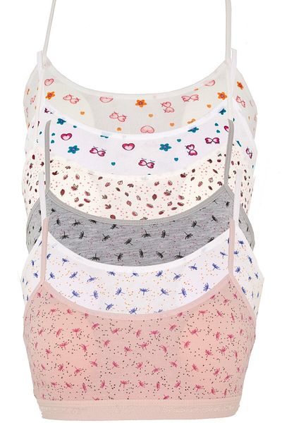 Dondeza Pack of 6 Patterned Bustier with Hanging Pads