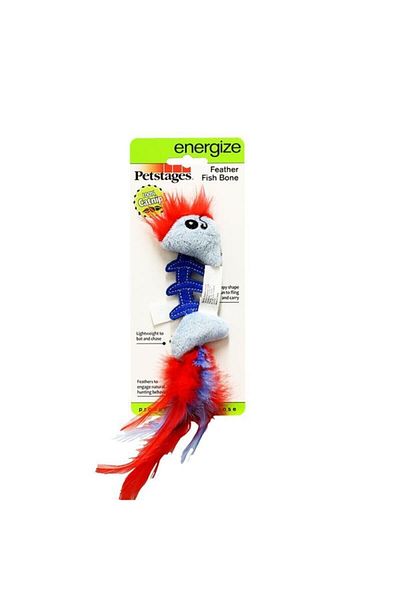PetStages Catnip Plush Fish Bone Cat Toy