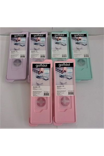 Gondol 6-Piece Lilac-Water Green-Pink Freezer Set - with Push-Toe Non-Stick Lid (G-132)