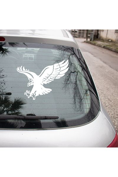 MIGNATIS Autocolant Vultur care rulează Konmaya 25cm - Alb