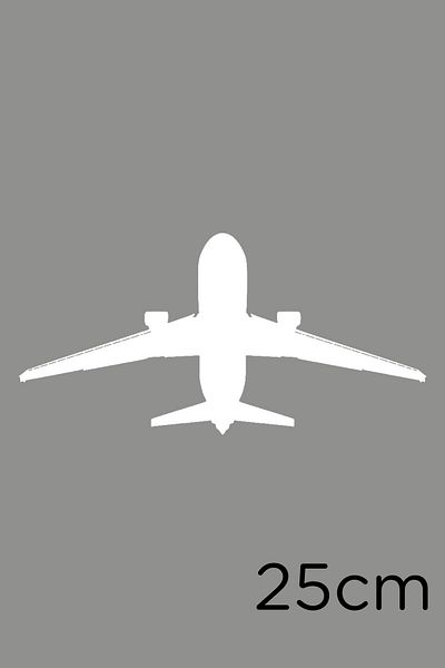 MIGNATIS Autocolant autocolant pentru avion care decolează în sus 25 cm - alb