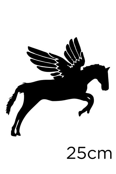 MIGNATIS Autocolant Pegasus Cal în galop Lipire 25cm - Negru
