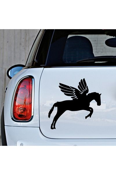 MIGNATIS Autocolant Pegasus Cal în galop Lipire 25cm - Negru