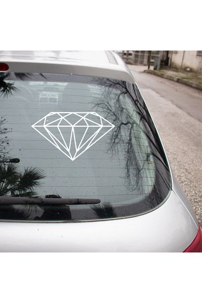 MIGNATIS Autocolant cu desen cu diamant strălucitor 25 cm - alb