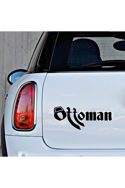 MIGNATIS Autocolant de scriere otomană scris în formă de sabie și Fes 25cm - negru