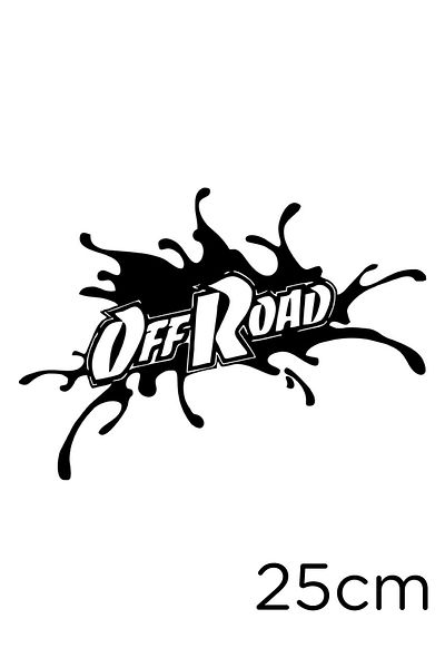 MIGNATIS Autocolant cu inscripții Off Road în efect Splash 25cm - Negru