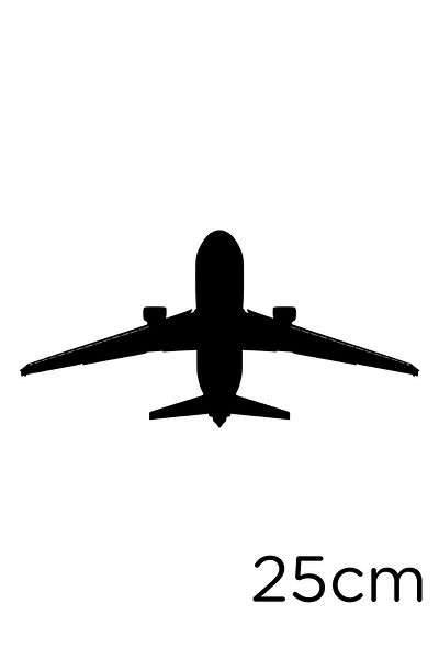 MIGNATIS Autocolant autocolant pentru avion care decolează în sus 25 cm - negru